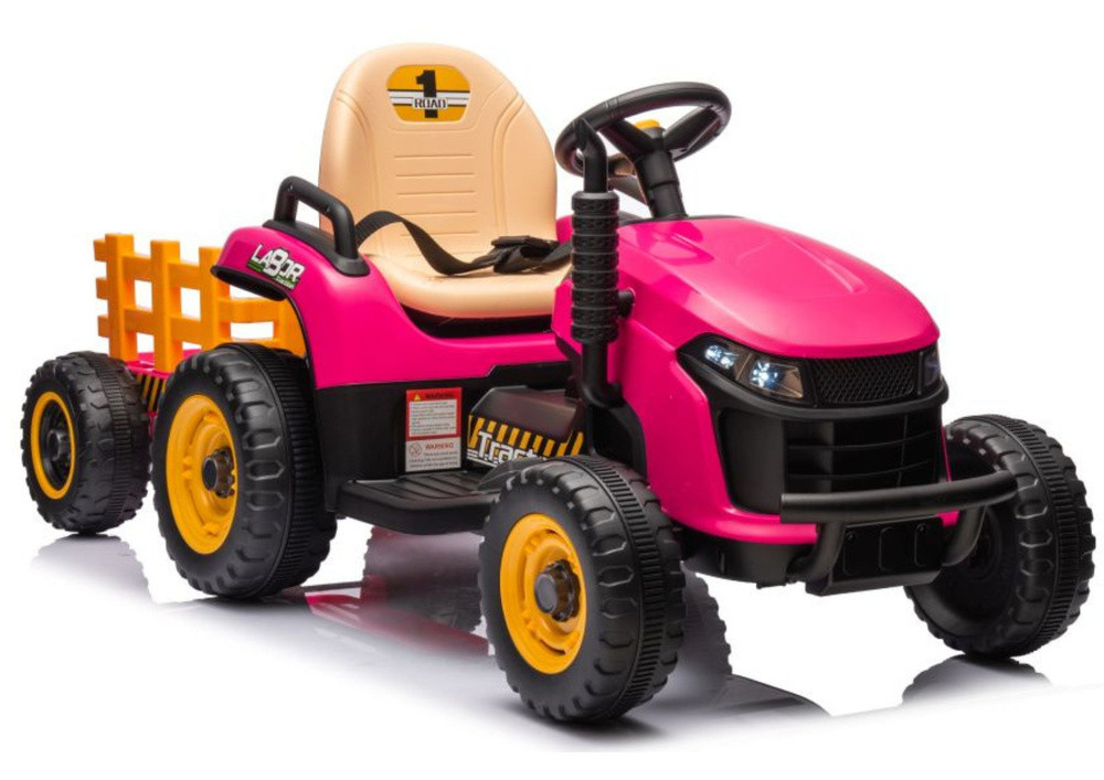 BBH-030 akkumulátoros gyerektraktor, rózsaszín