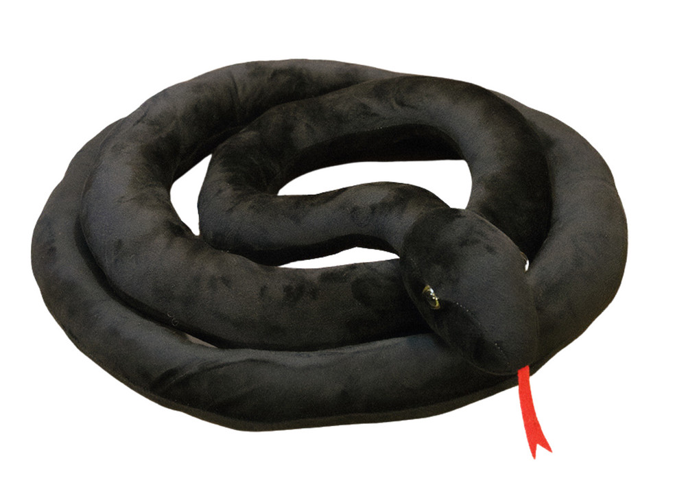 Fekete plüss kígyó, 110 cm