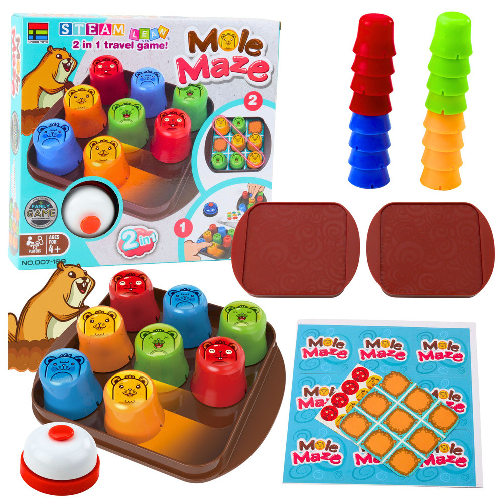 Mole Maze 2 az 1-ben gyors poharas és térbeli amőba játék