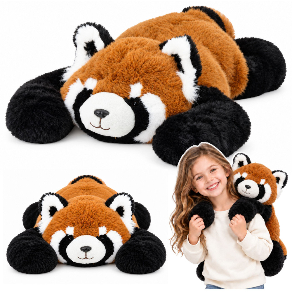 Hosszú végtagú plüss vörös panda, 60 cm