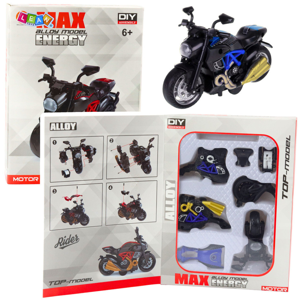Összeszerelhető fém motormodell, 1:14 – kék