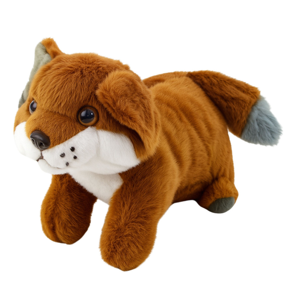 Puha plüss róka, 28 cm