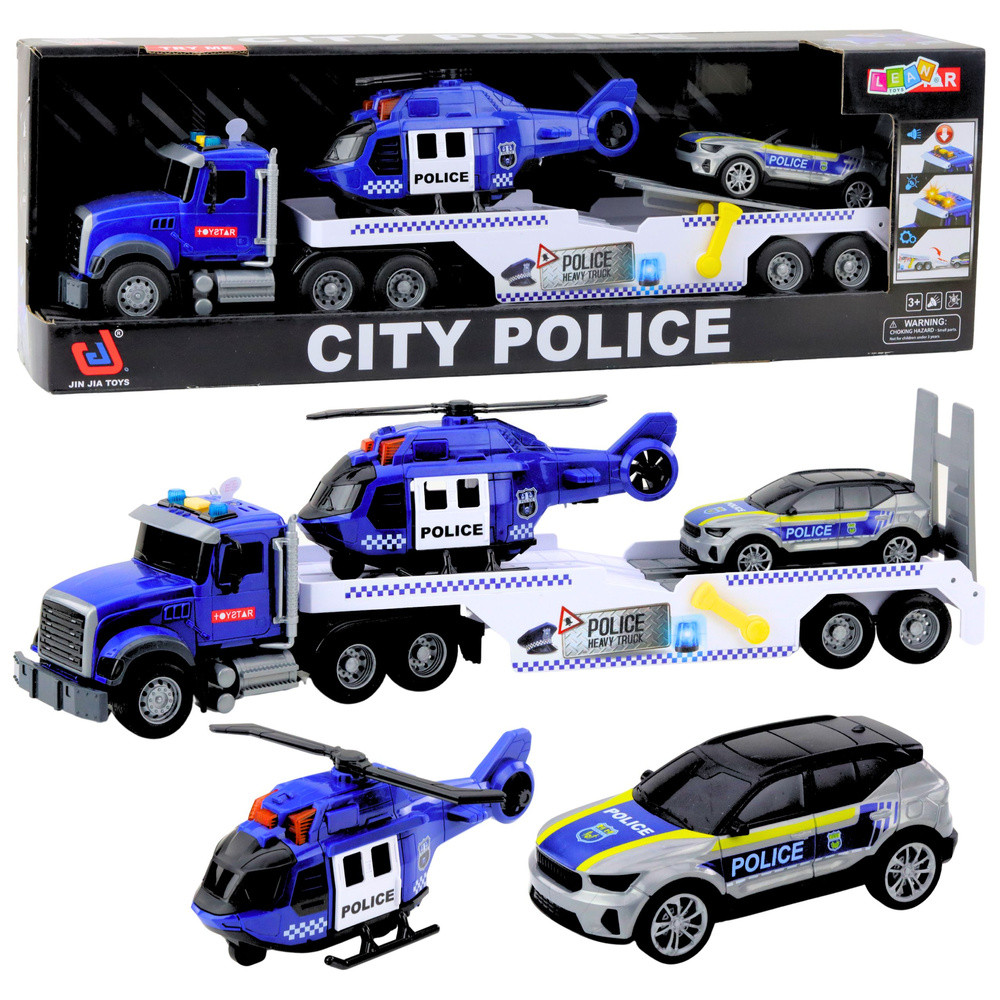 City Police kamion helikopterrel és rendőrautóval