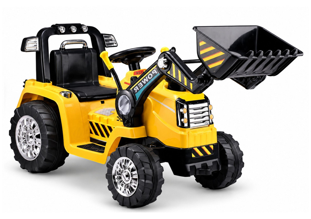 Sárga ZP1005 akkumulátoros traktor rakodókarral