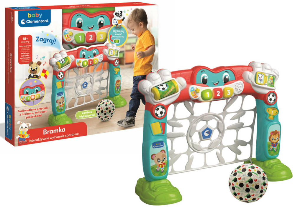 Clementoni 50926 interaktív focikapu – lengyel nyelvű
