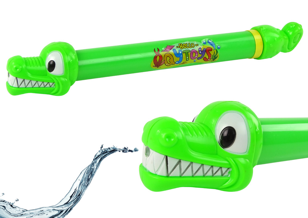 Krokodilos pumpás vízipisztoly, 45 cm – zöld