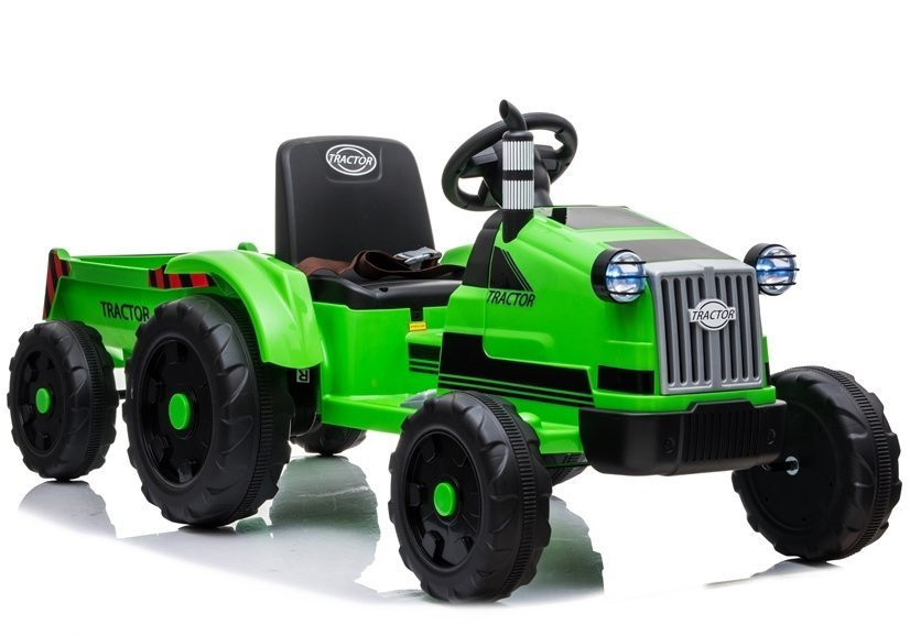 CH9959 elektromos gyerektraktor pótkocsival – zöld