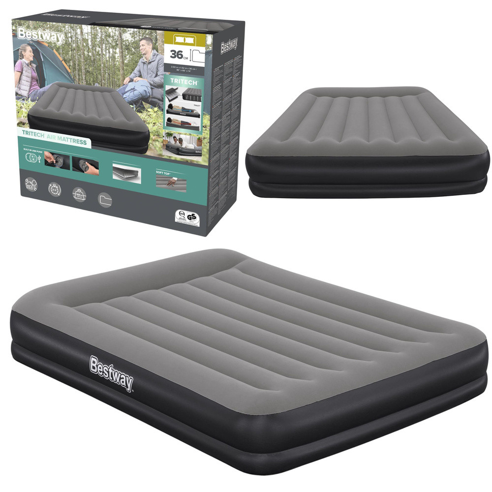 Bestway TriTech 671BU felfújható vendégágy USB-pumpával – 203 × 152 × 36 cm