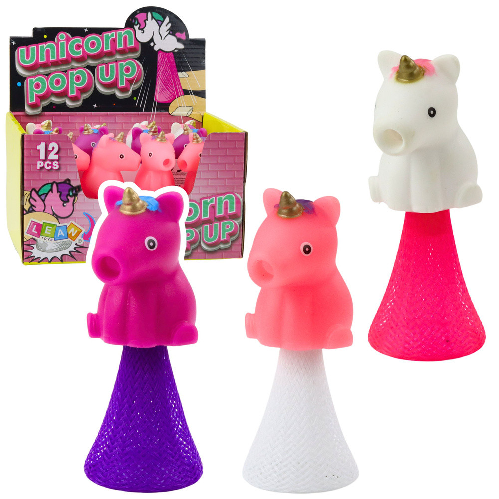 Ugráló unikornis Pop Up figura – 10 cm, véletlenszerű szín