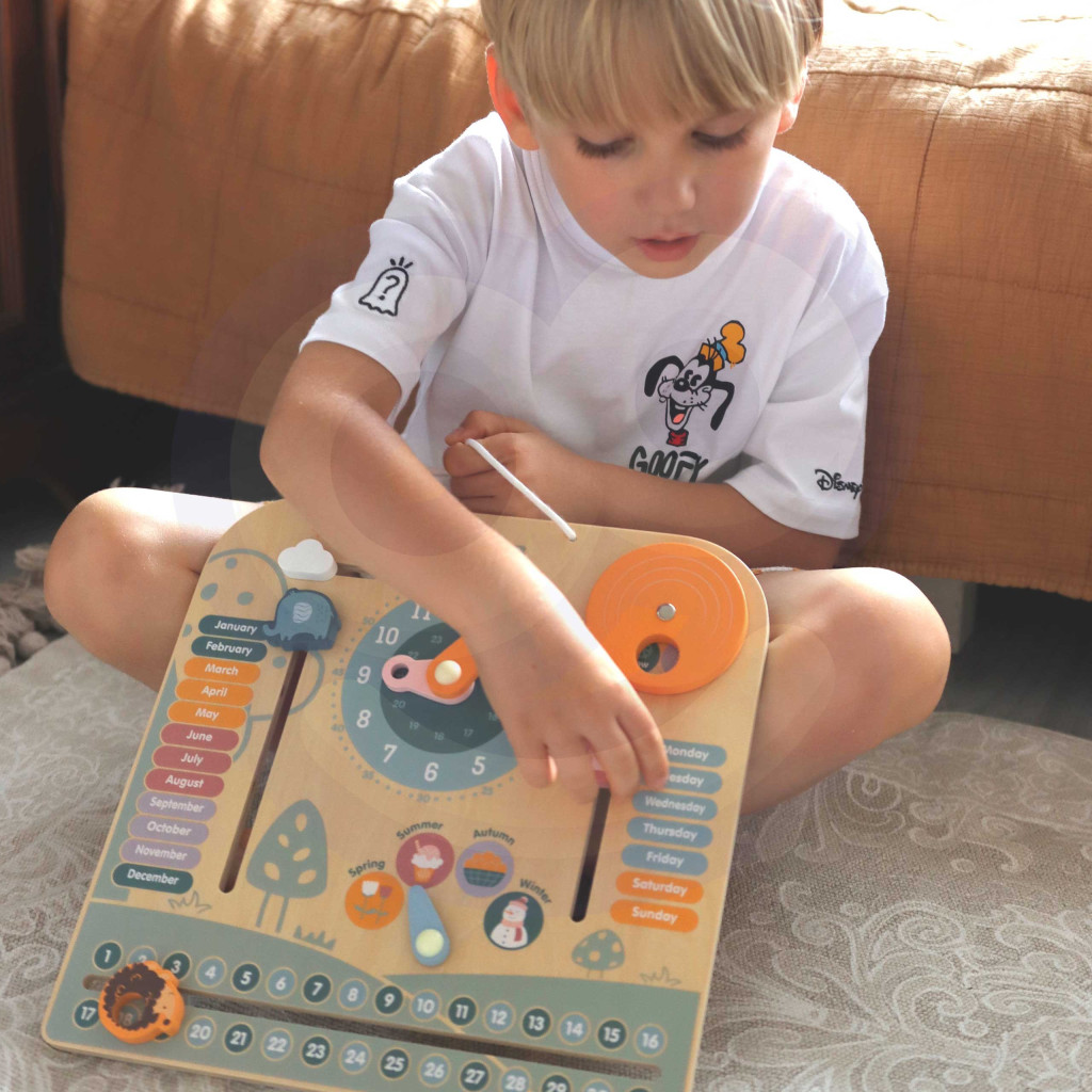 VIGA PolarB fa Montessori naptár és óra