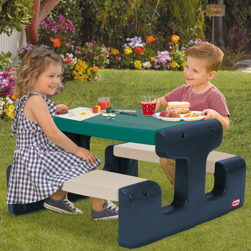 Little Tikes kék-zöld gyerek piknikasztal
