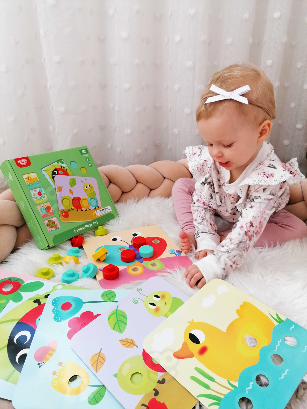TOOKY TOY állatos forma- és színegyeztető kirakó táblákkal