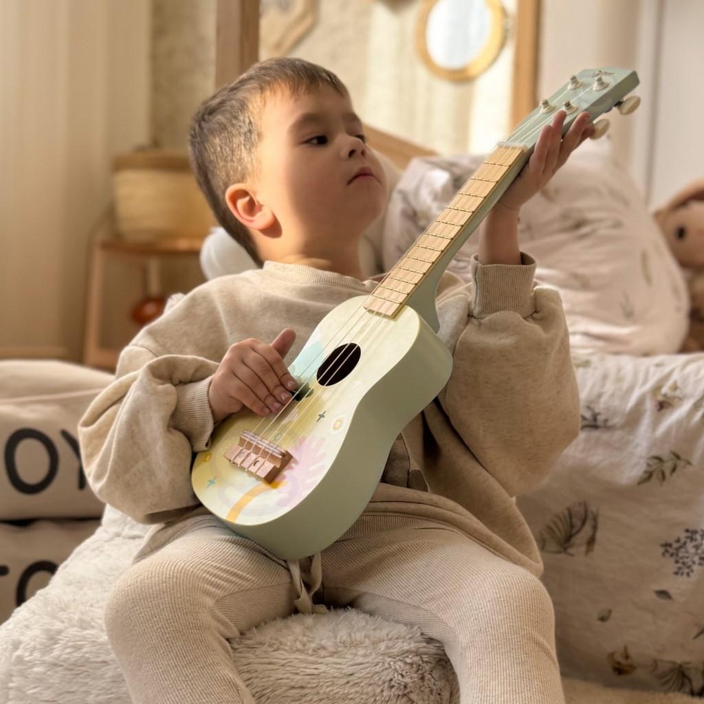 CLASSIC WORLD fából készült ukulele gitár gyerekeknek kék