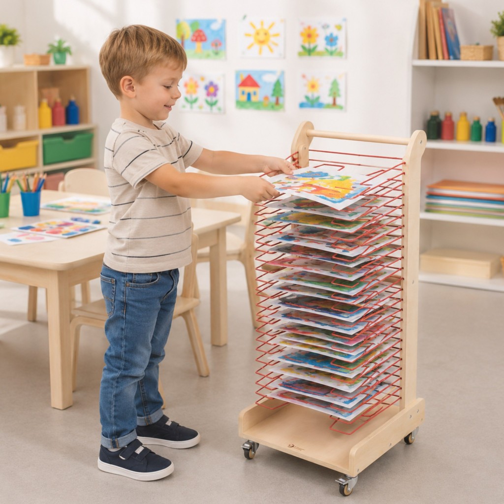 CLASSIC WORLD EDU művészeti szárítóállvány, 30 szintes