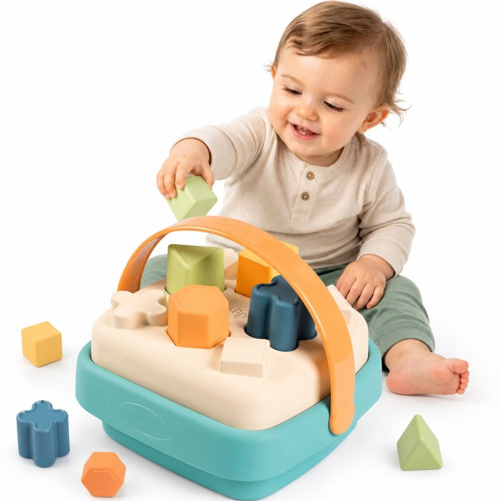 SMOBY Little Green formaválogató kosár bioplasztikból