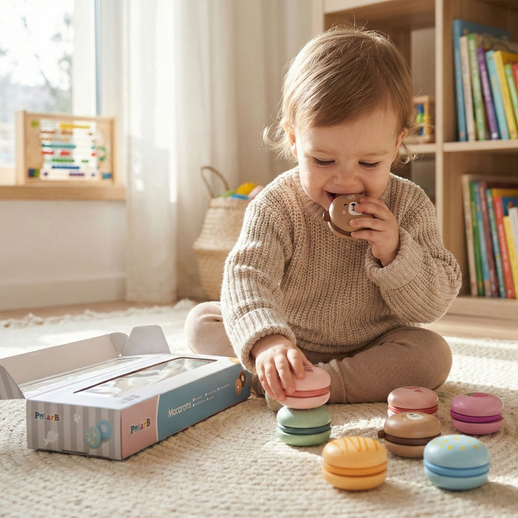 VIGA PolarB fából készült sütemény, sütemény, cukrászszett, macaroon