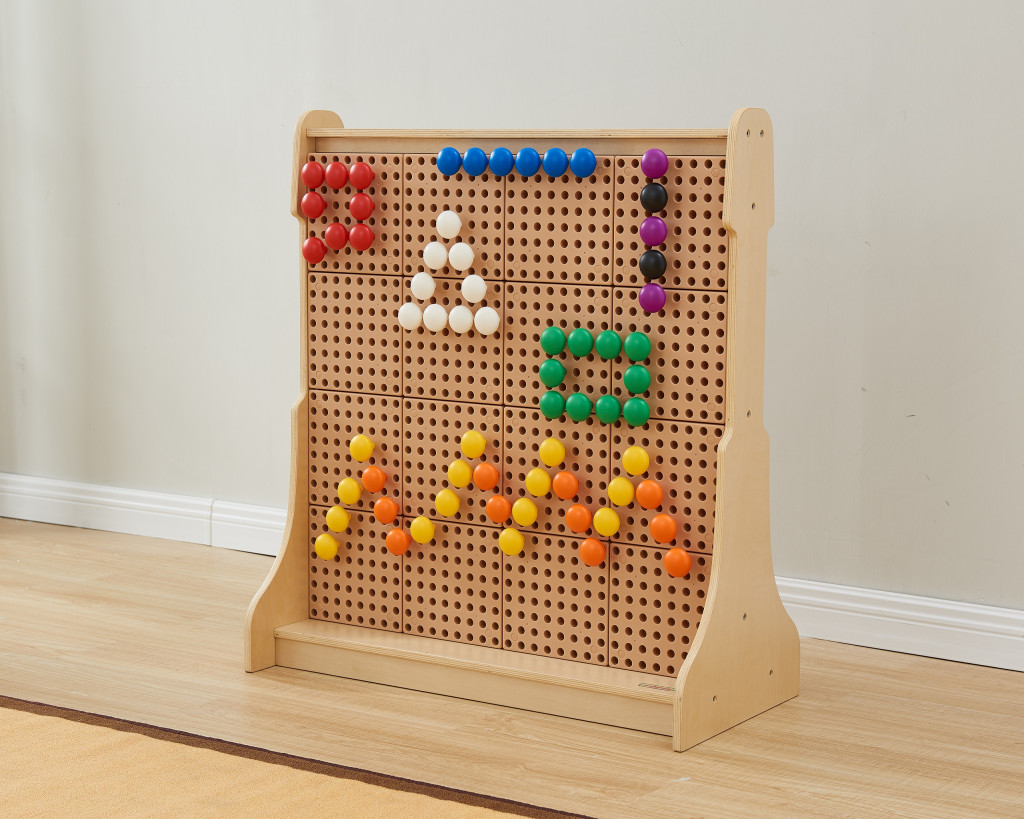 MASTERKIDZ színes jumbo csapok STEM táblához, 64 db, 8 szín