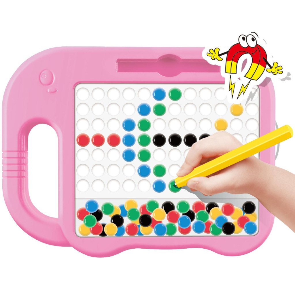 WOOPIE Montessori MagPad elefántos mágneses tábla, 84 gombbal