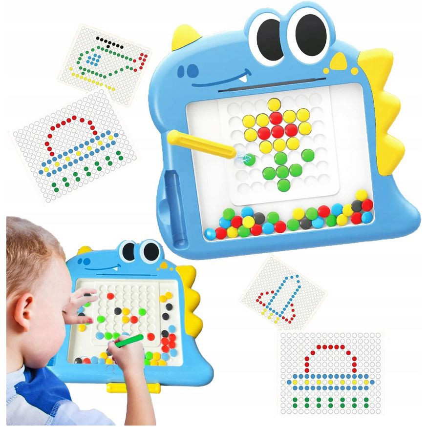 WOOPIE Montessori dinoszauruszos mágneses mozaiktábla