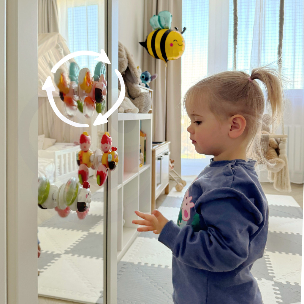 WOOPIE BABY cserélhető szenzoros pörgettyűk – méhecske, csibe és nyuszi, 3 db