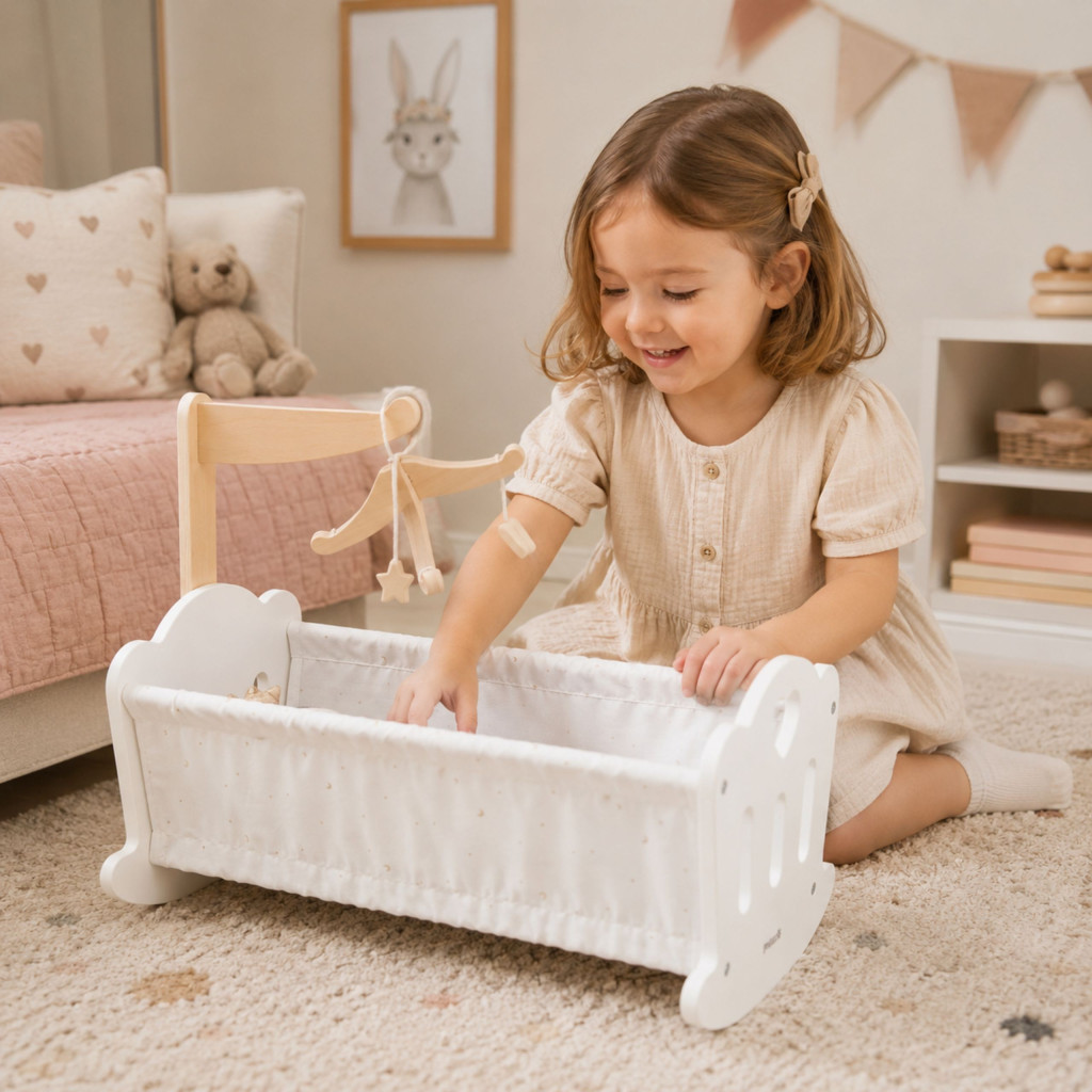 VIGA PolarB fa bababölcső, 38 cm-es babákhoz