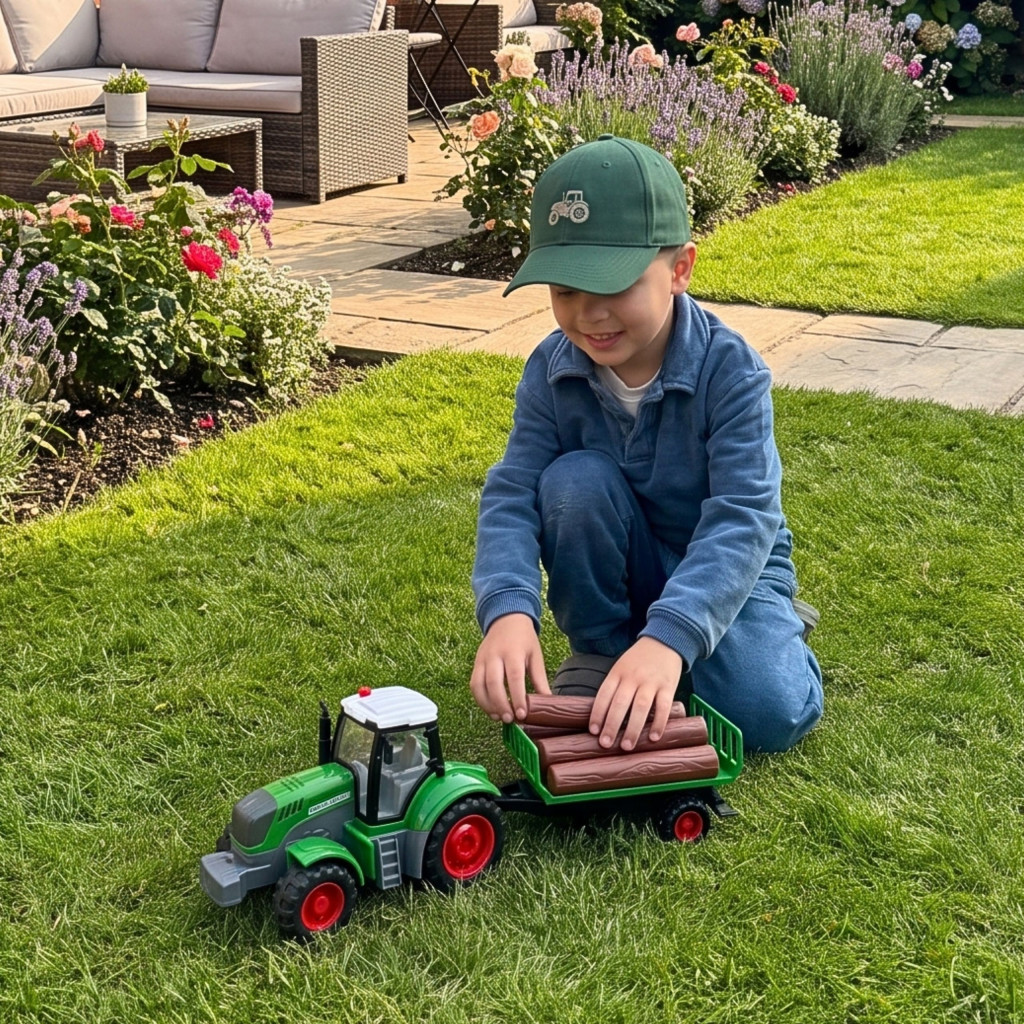 WOOPIE RC traktor utánfutóval, 1:24 méretarány