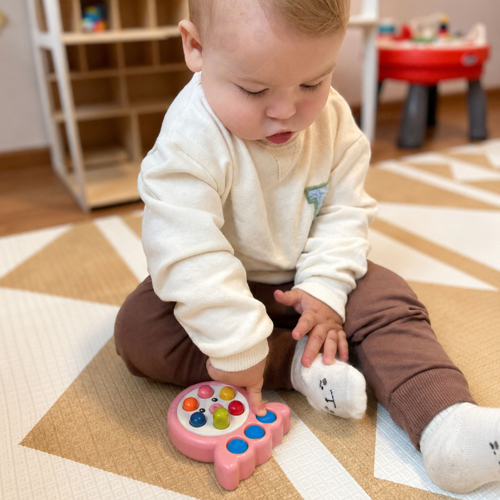 WOOPIE 2 az 1-ben ügyességi vakondos-polipos játék, rózsaszín