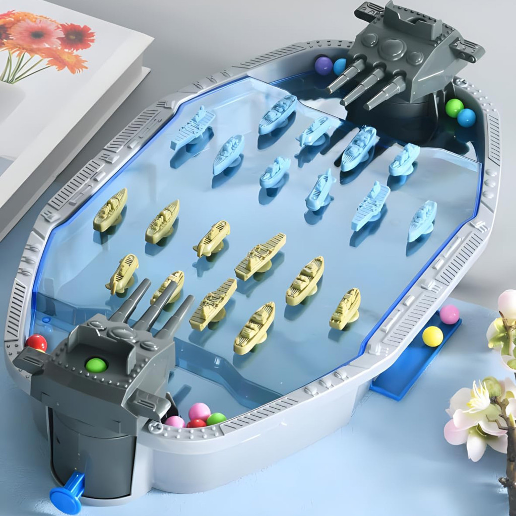 WOOPIE ügyességi játék "Naval Battle" 3D Ships Ball Launcher