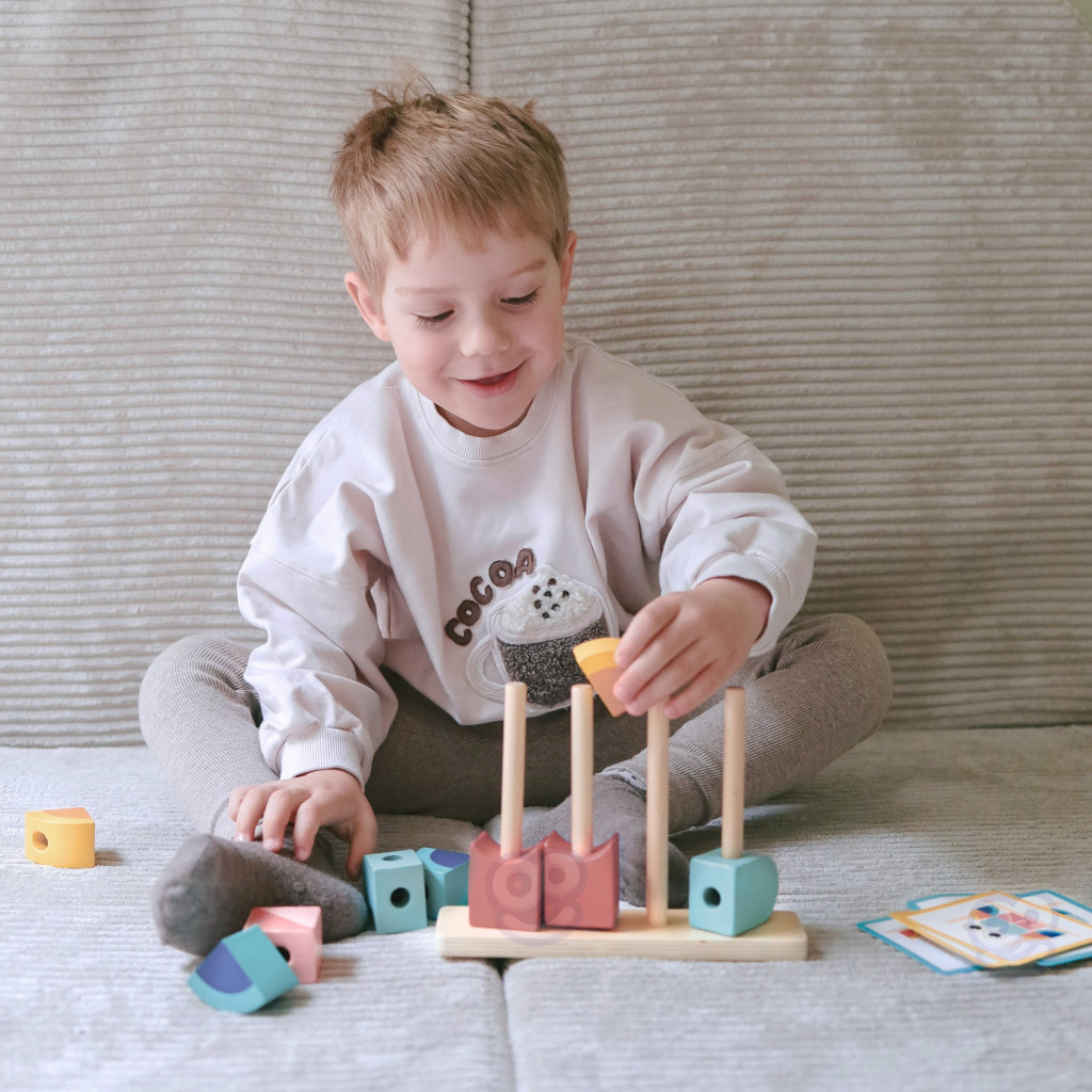 TOOKY TOY Rák fa kirakós kötegek, pasztell