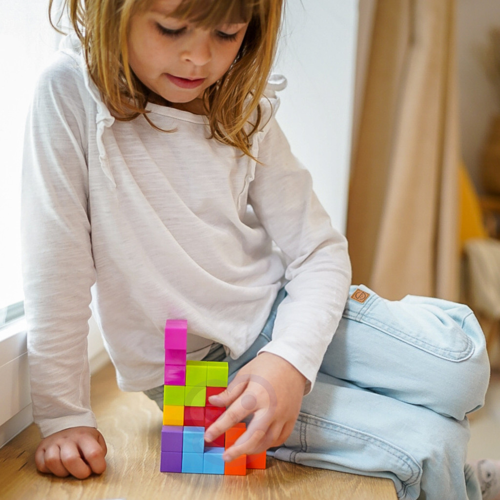 WOOPIE Tetris kocka kirakó kártyakészlettel