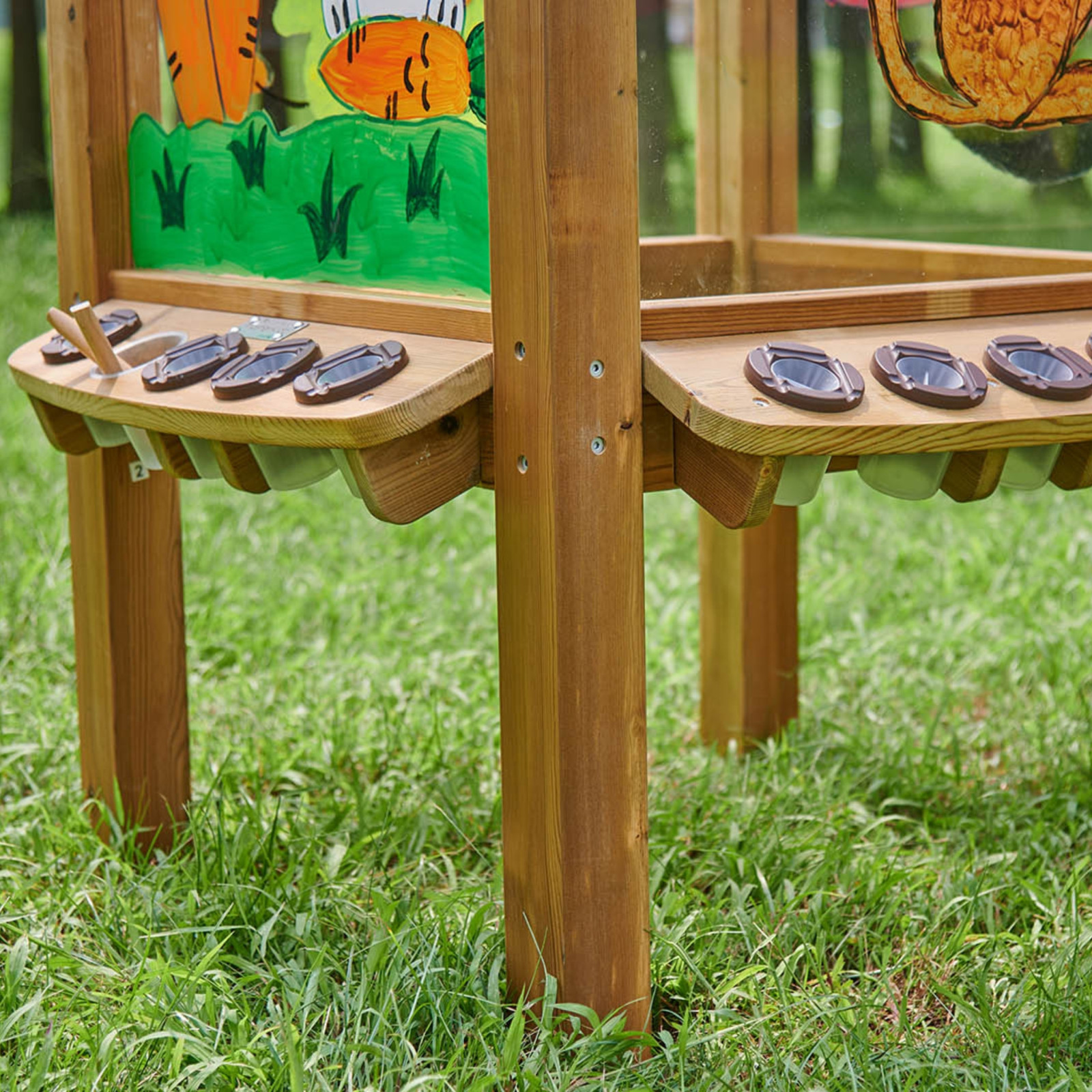 MASTERKIDZ négyoldalas átlátszó festőállvány, 20 pohárral