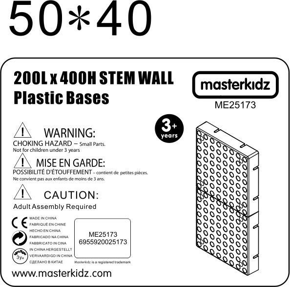 Masterkidz STEM fali alkotópanel, 40 × 20 cm, hátlap nélkül