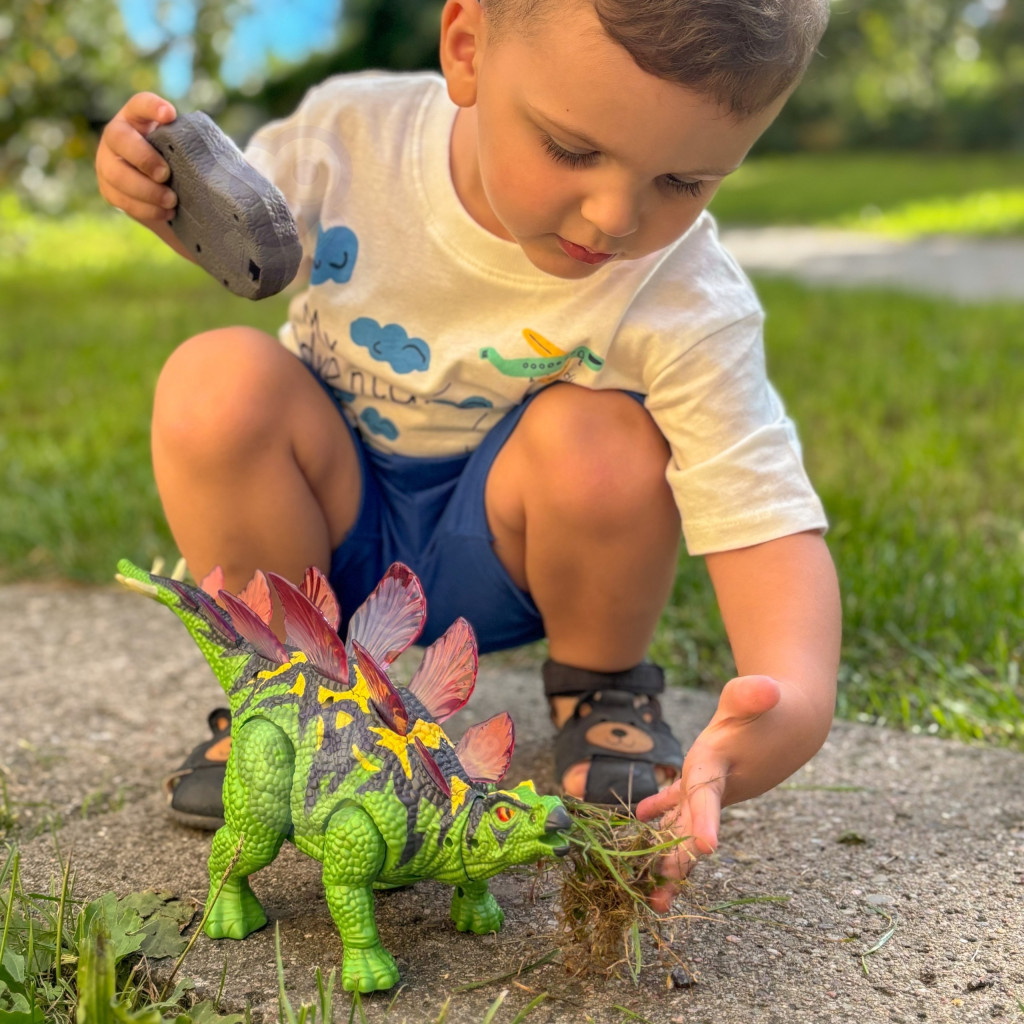 WOOPIE távirányítós RC Stegosaurus dinoszaurusz fény- és hangeffektekkel