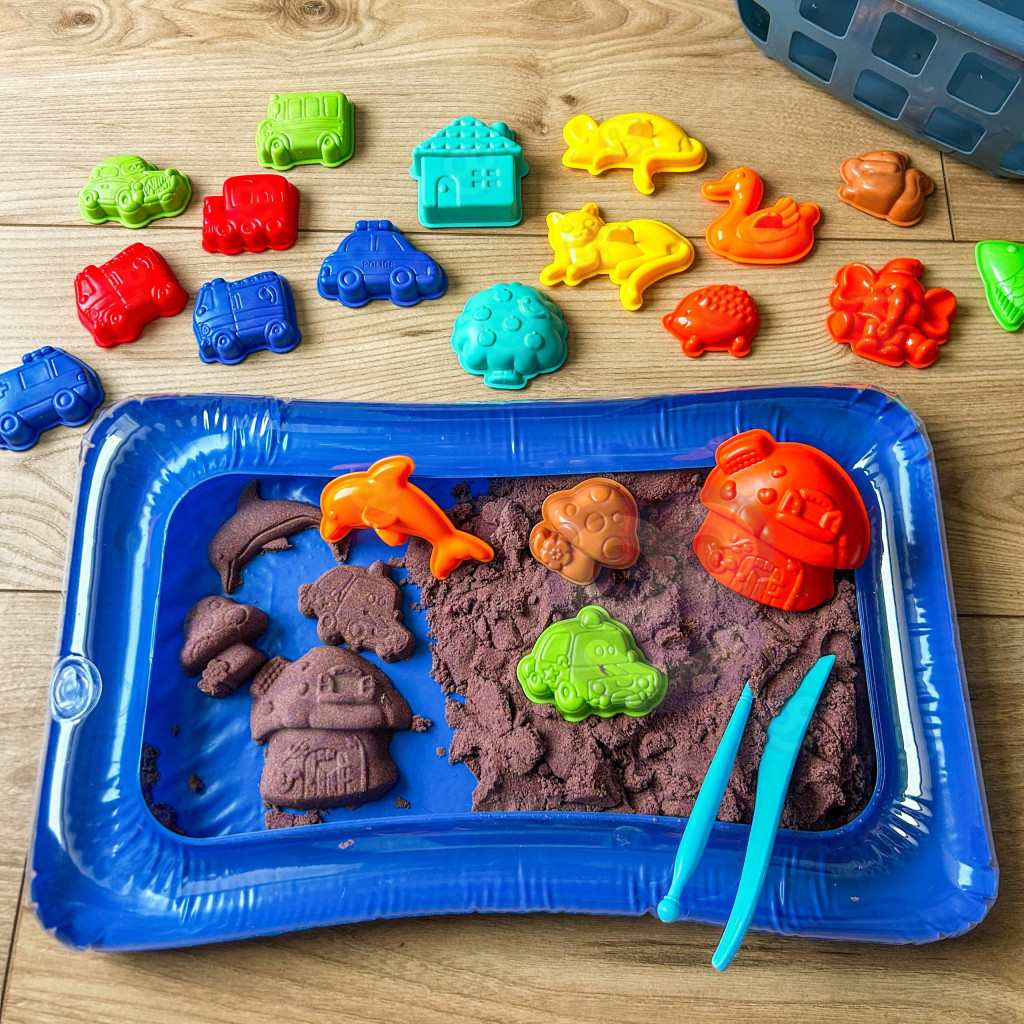 WOOPIE kinetikus homokszett kosárban – 0,8 kg