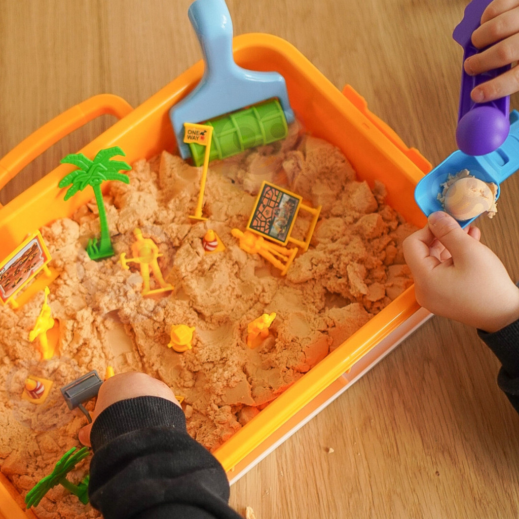 WOOPIE XXL építkezős kinetikus homokszett – 1,5 kg