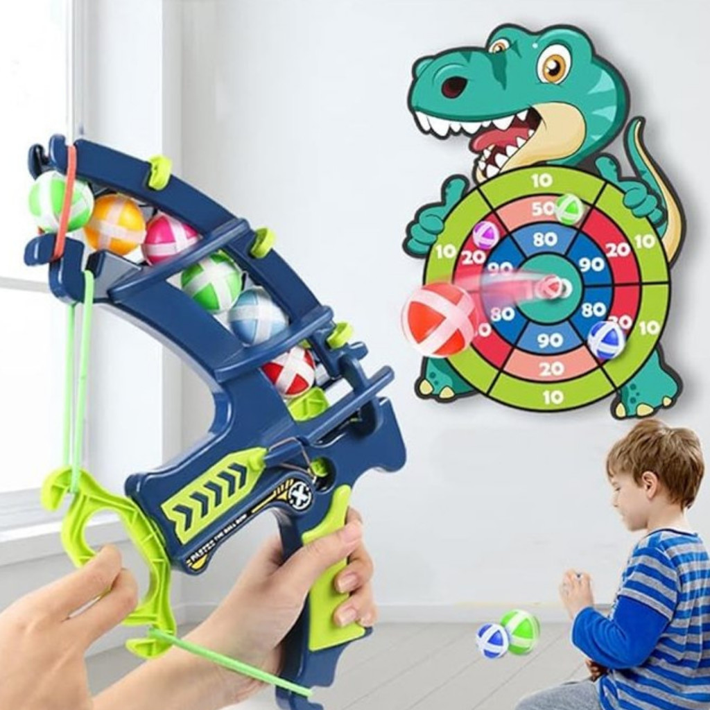 WOOPIE Dino íjas labdakilövő céltáblával, 13 részes