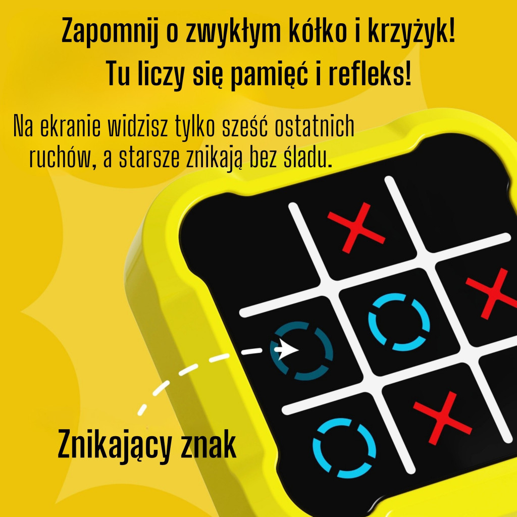 WOOPIE Elektronikus Tic-Tac-Toe logikai oktatójáték 4 játékmóddal