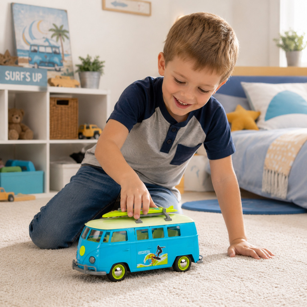 WOOPIE klasszikus szörfbusz 1:14, fény- és hangeffektekkel