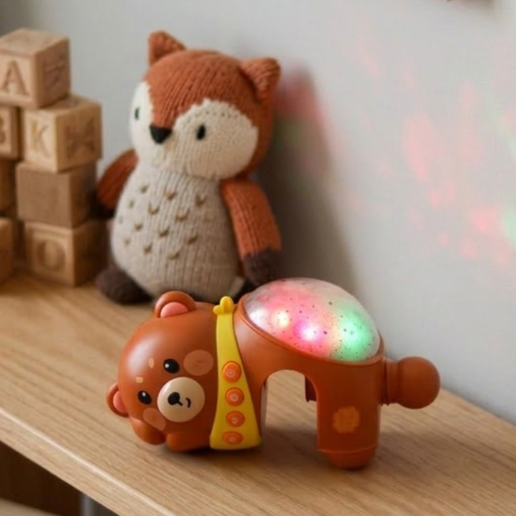 WOOPIE BABY macis csillagvetítős éjjeli fény dallamokkal