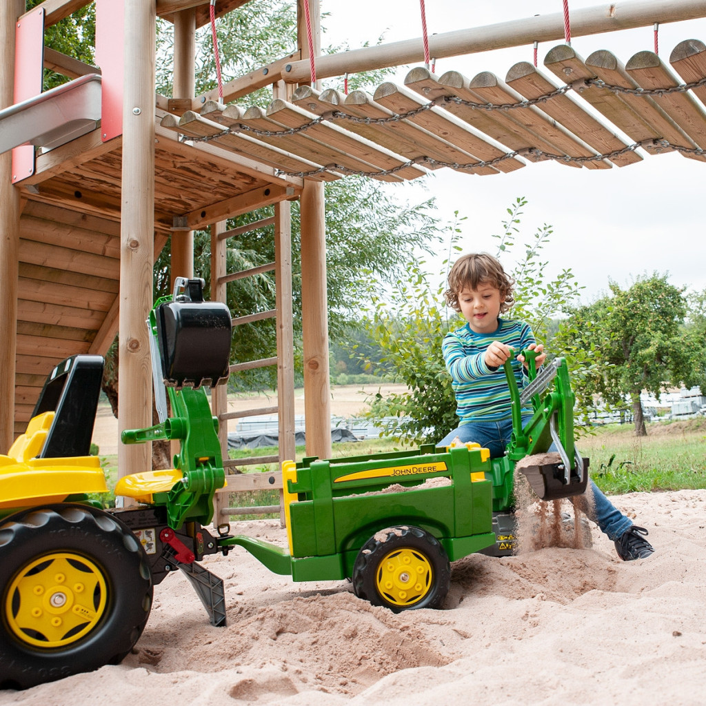 Rolly Toys John Deere RollyTrailer pótkocsi nyitható hátfallal