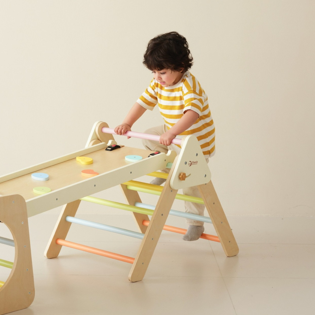 CLASSIC WORLD Montessori fa mászóháromszög 5 az 1-ben szett