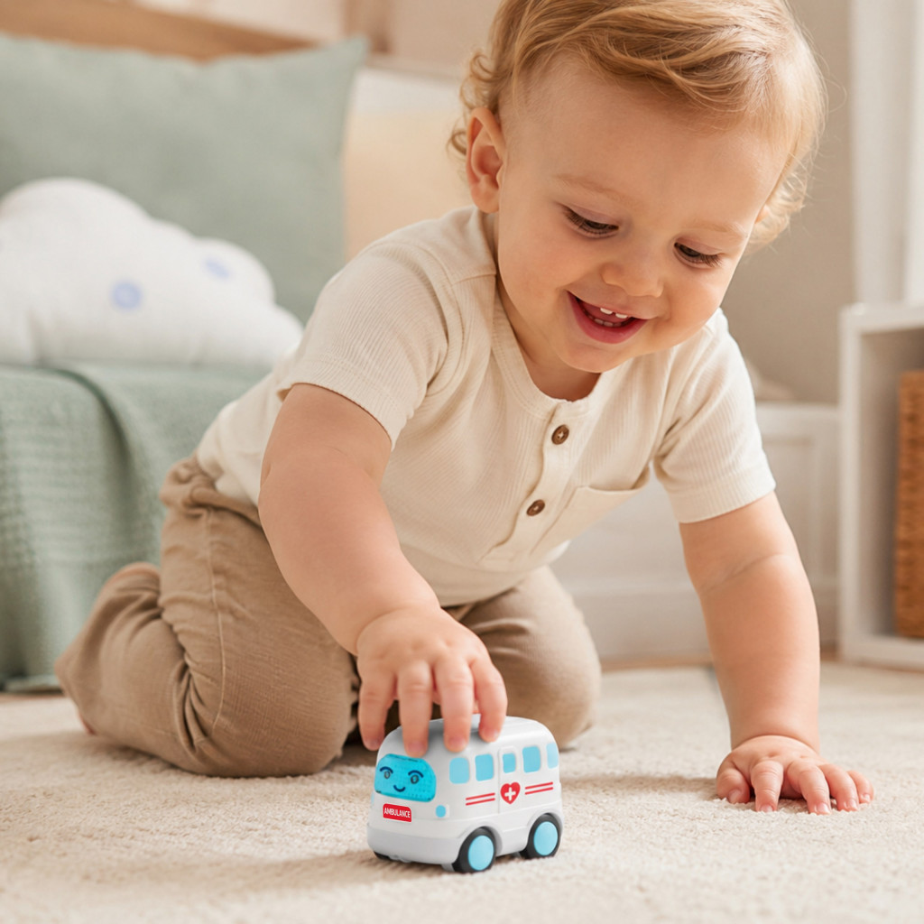 WOOPIE BABY interaktív mentőautó hang- és fényeffektekkel