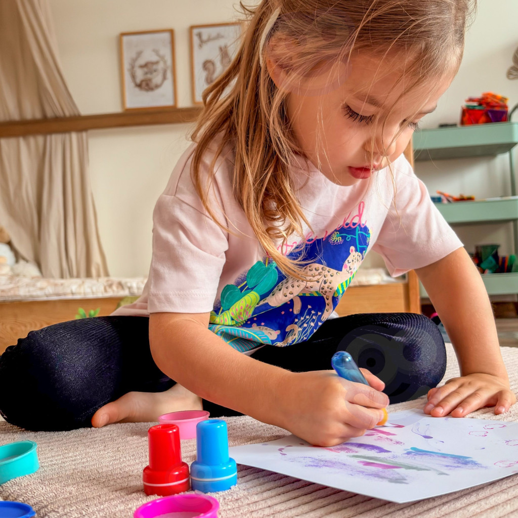 WOOPIE Magic Brush kreatív készlet rajzbélyegekhez, gyerekeknek 3+