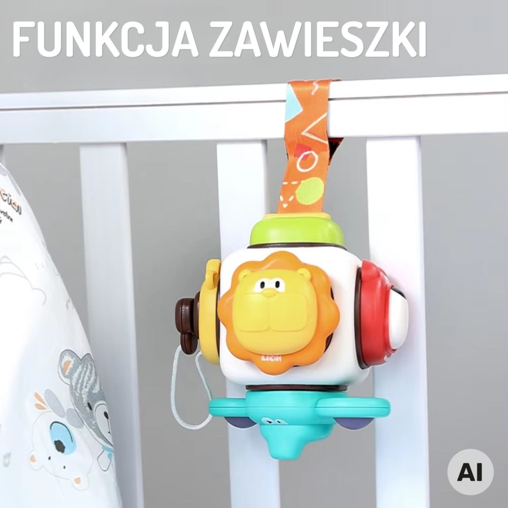 WOOPIE BABY 6 az 1-ben szenzoros kocka állatos motívumokkal