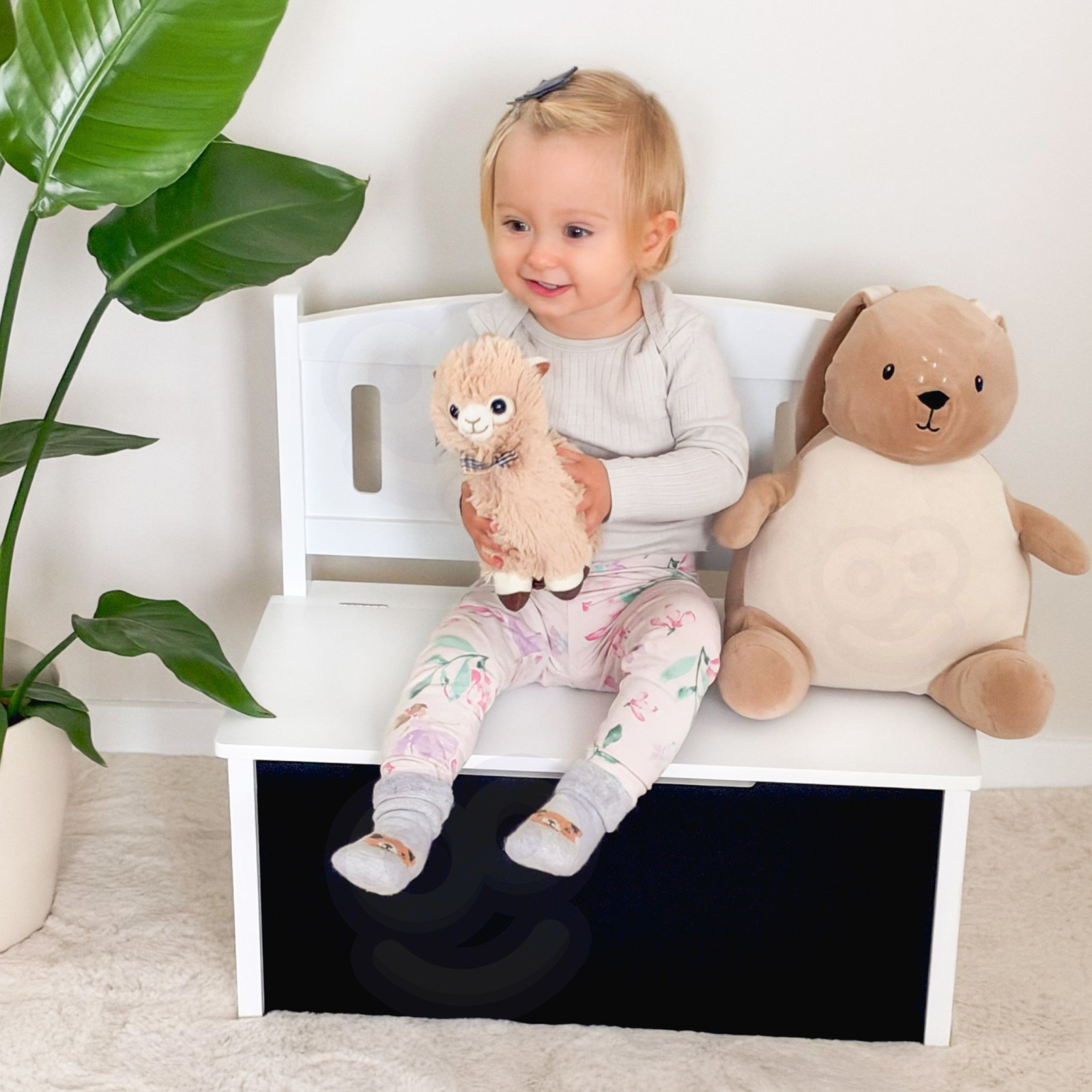 TOOKY TOY 3 az 1-ben fa játéktároló láda paddal és rajztáblával