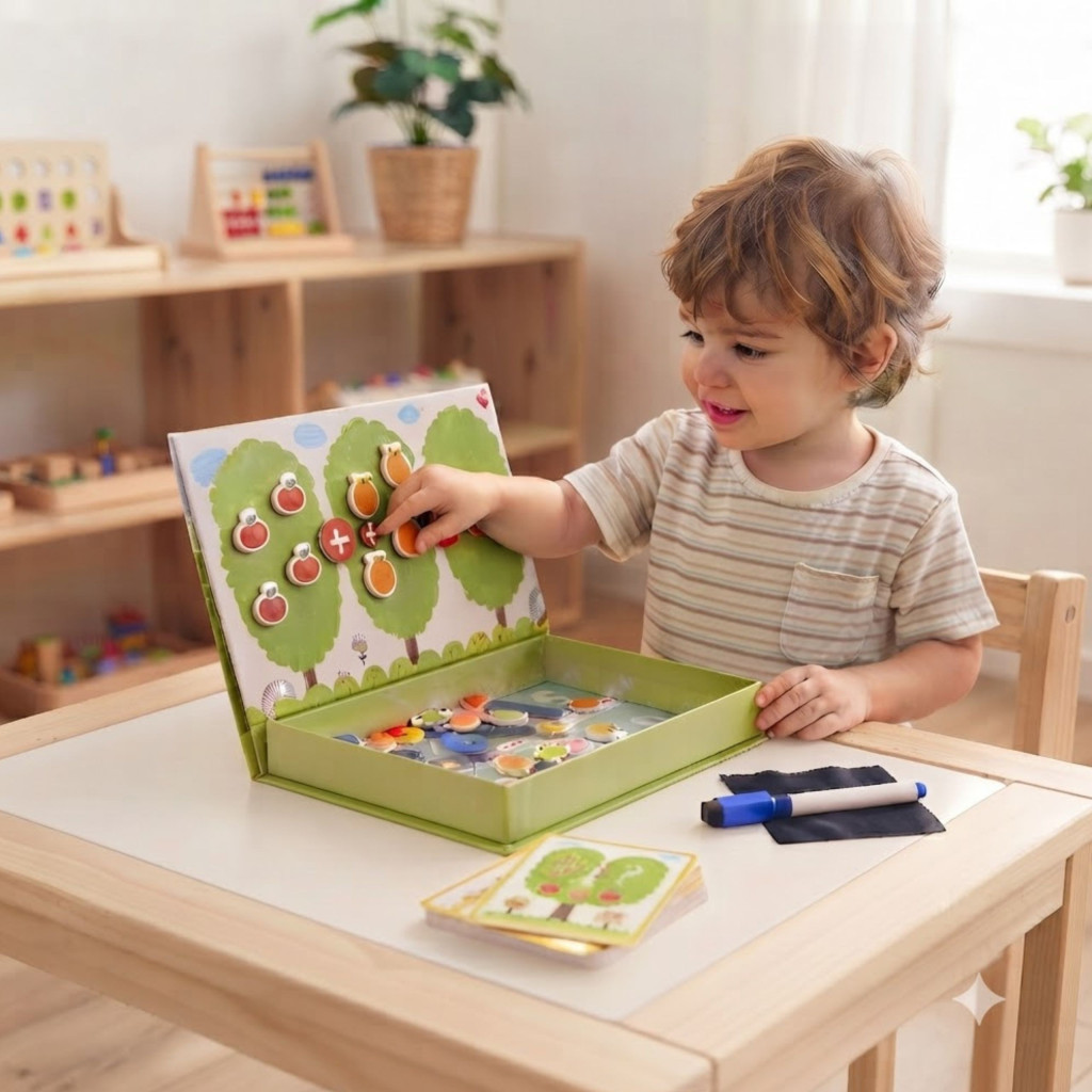 TOOKY JÁTÉK Fából készült mágneses Montessori kirakós játék gyerekeknek