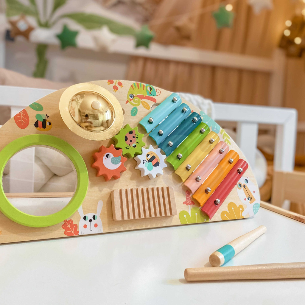 TOOKY TOY multifunkciós zenei központ xilofonnal és hangszerekkel