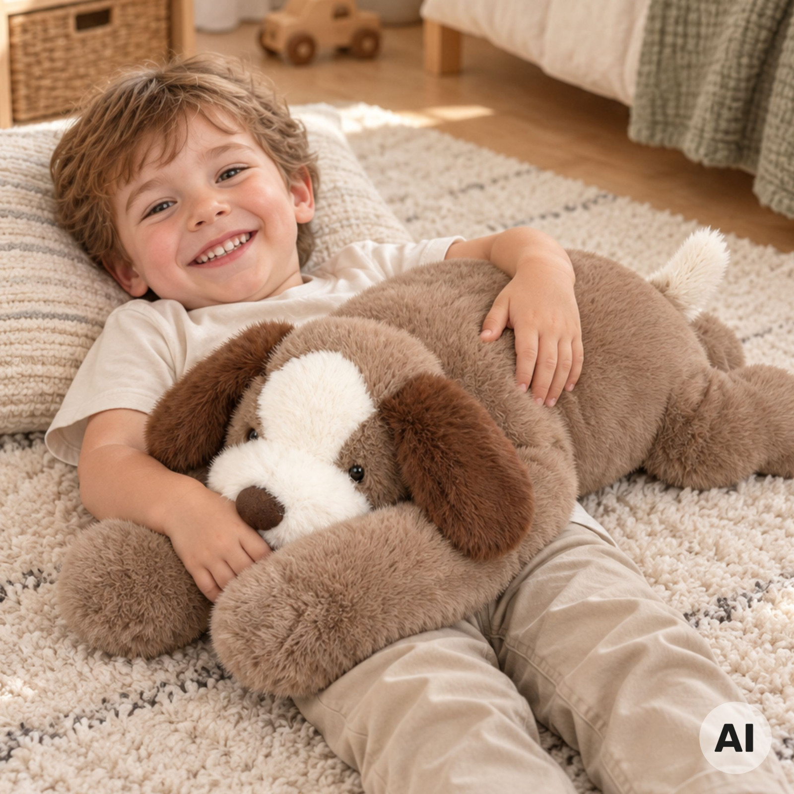 WOOPIE súlyozott plüss kutya, 65 cm, 2,5 kg