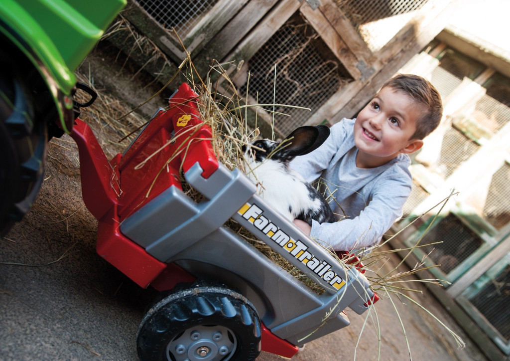 Rolly Toys rollyTrailer pótkocsi lenyitható oldalfalakkal