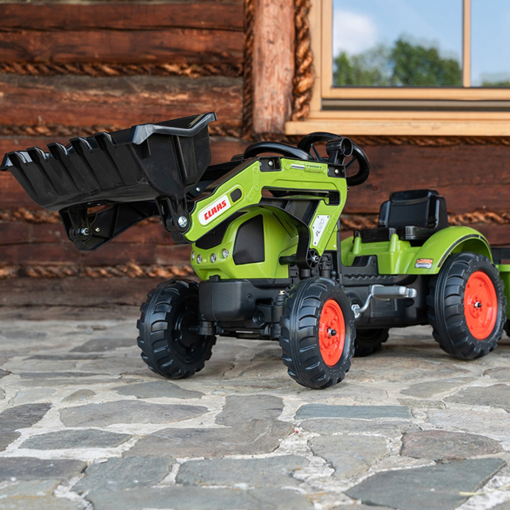 FALK Claas Arion 410 zöld pedálos traktor rakodókanállal